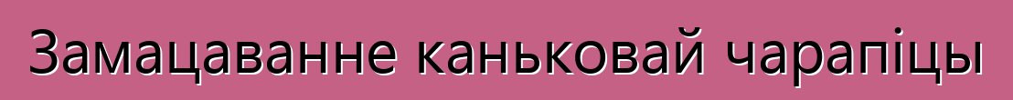 Замацаванне каньковай чарапіцы