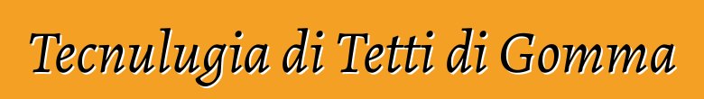 Tecnulugia di Tetti di Gomma