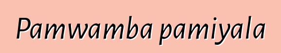 Pamwamba pamiyala