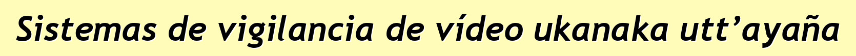 Sistemas de vigilancia de vídeo ukanaka utt’ayaña