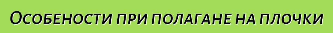 Особености при полагане на плочки