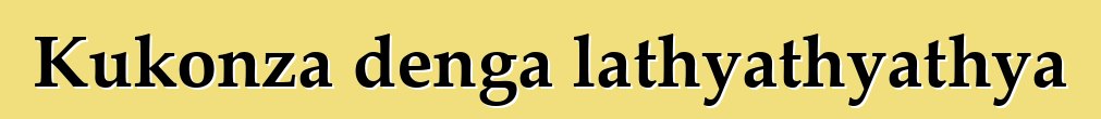 Kukonza denga lathyathyathya