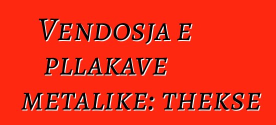 Vendosja e pllakave metalike: thekse