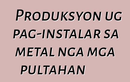 Produksyon ug pag-instalar sa metal nga mga pultahan