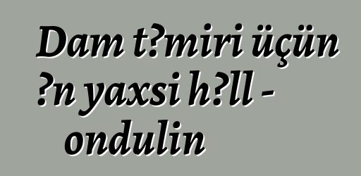 Dam təmiri üçün ən yaxşı həll - ondulin