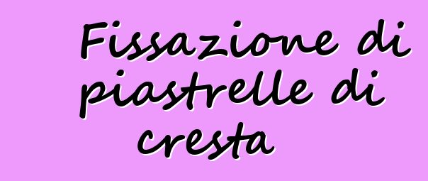 Fissazione di piastrelle di cresta