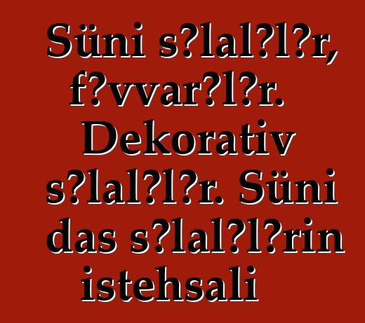 Süni şəlalələr, fəvvarələr. Dekorativ şəlalələr. Süni daş şəlalələrin istehsalı