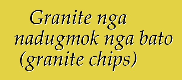 Granite nga nadugmok nga bato (granite chips)