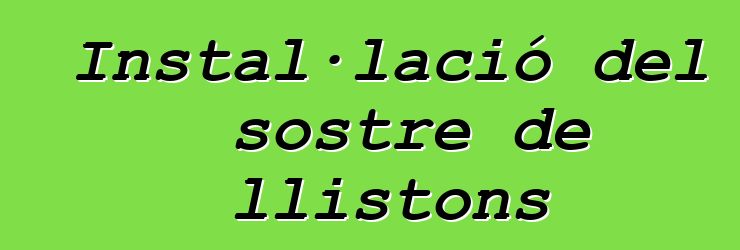 Instal·lació del sostre de llistons