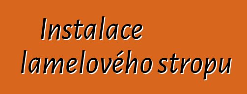 Instalace lamelového stropu