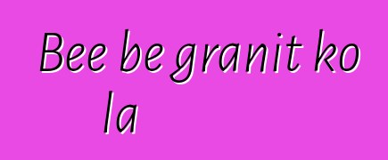 Bɛɛ bɛ granit ko la