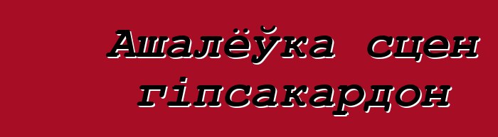 Ашалёўка сцен гіпсакардон