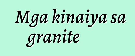 Mga kinaiya sa granite