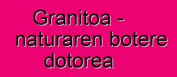 Granitoa - naturaren botere dotorea