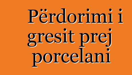 Përdorimi i gresit prej porcelani