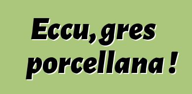 Eccu, gres porcellana !