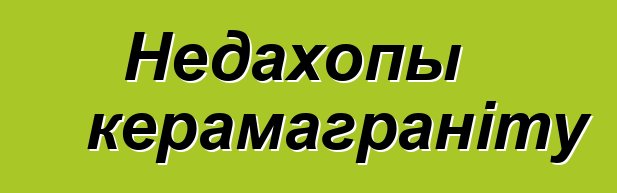 Недахопы керамаграніту