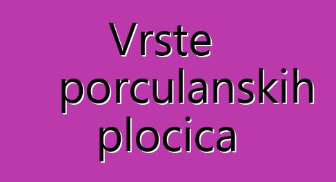 Vrste porculanskih pločica