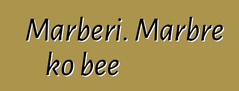 Marbɛri. Marbre ko bɛɛ