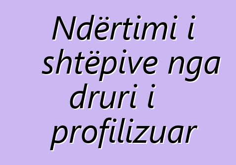 Ndërtimi i shtëpive nga druri i profilizuar