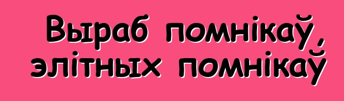 Выраб помнікаў, элітных помнікаў