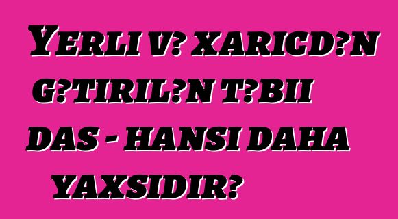 Yerli və xaricdən gətirilən təbii daş - hansı daha yaxşıdır?