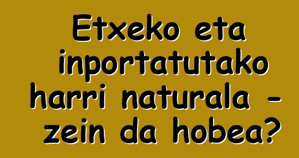 Etxeko eta inportatutako harri naturala - zein da hobea?