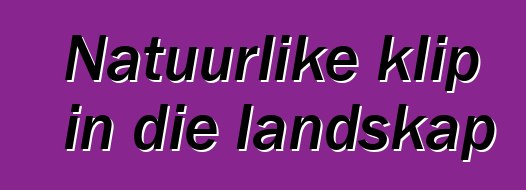 Natuurlike klip in die landskap