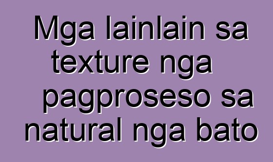 Mga lainlain sa texture nga pagproseso sa natural nga bato