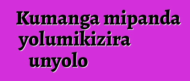 Kumanga mipanda yolumikizira unyolo