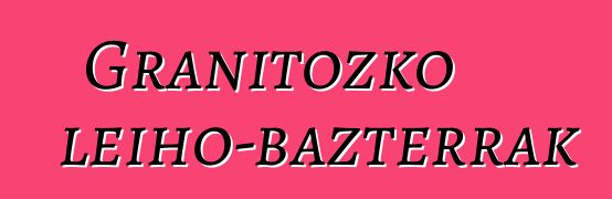 Granitozko leiho-bazterrak