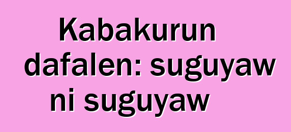 Kabakurun dafalen: suguyaw ni suguyaw