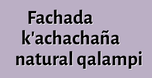 Fachada k’achachaña natural qalampi