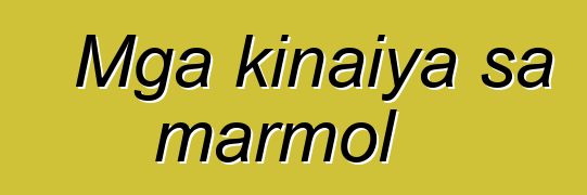 Mga kinaiya sa marmol