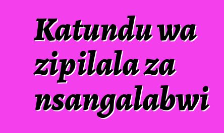 Katundu wa zipilala za nsangalabwi