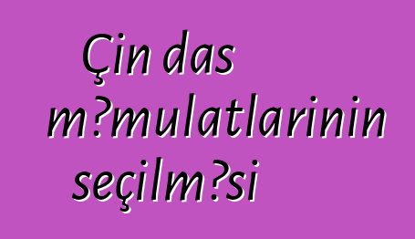 Çin daş məmulatlarının seçilməsi