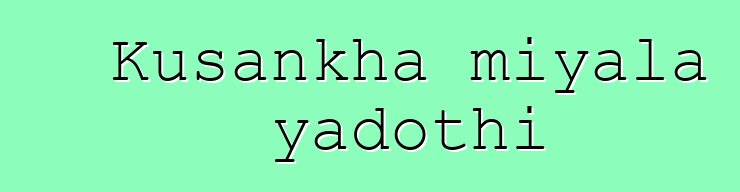 Kusankha miyala yadothi