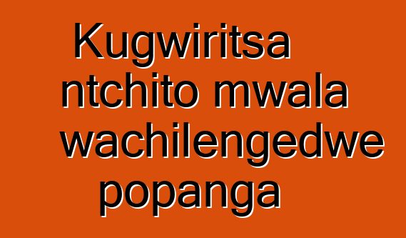 Kugwiritsa ntchito mwala wachilengedwe popanga