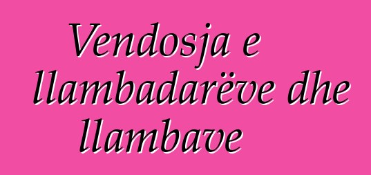 Vendosja e llambadarëve dhe llambave