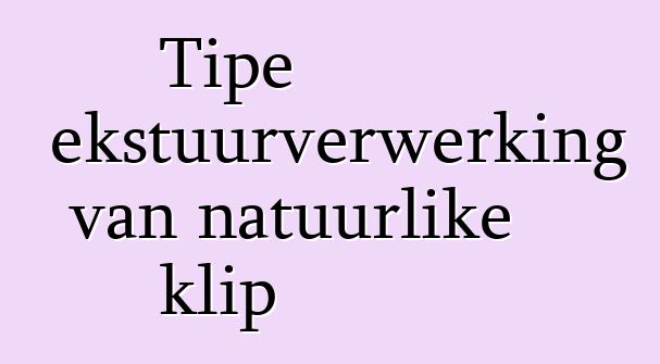 Tipe tekstuurverwerking van natuurlike klip