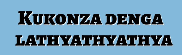 Kukonza denga lathyathyathya