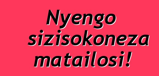 Nyengo sizisokoneza matailosi!