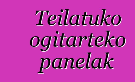 Teilatuko ogitarteko panelak