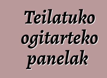 Teilatuko ogitarteko panelak