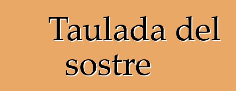 Taulada del sostre