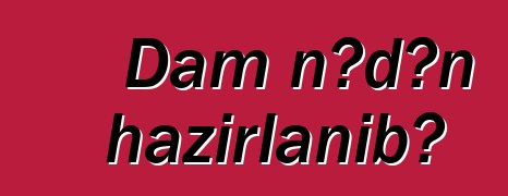 Dam nədən hazırlanıb?