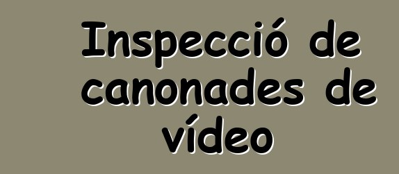 Inspecció de canonades de vídeo