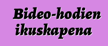 Bideo-hodien ikuskapena