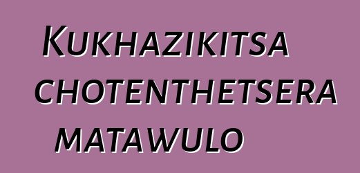 Kukhazikitsa chotenthetsera matawulo