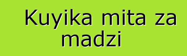 Kuyika mita za madzi